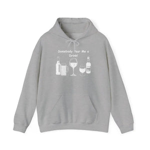Somebody Pour Me a Drink College Hoodie Tailgate Party Apparel - S / Sport Grey - Hoodie