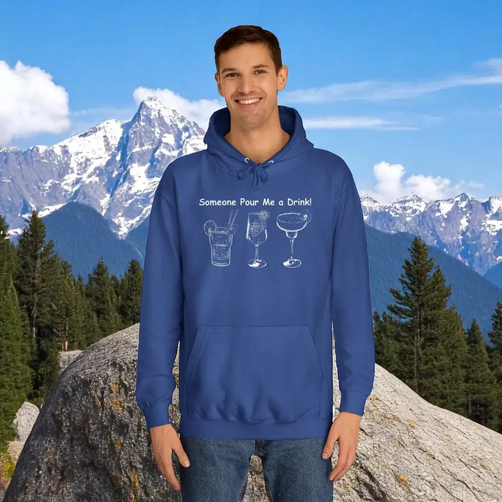 Someone Pour Me a Drink Unisex College Tail Gate Party Hoodie - Hoodie