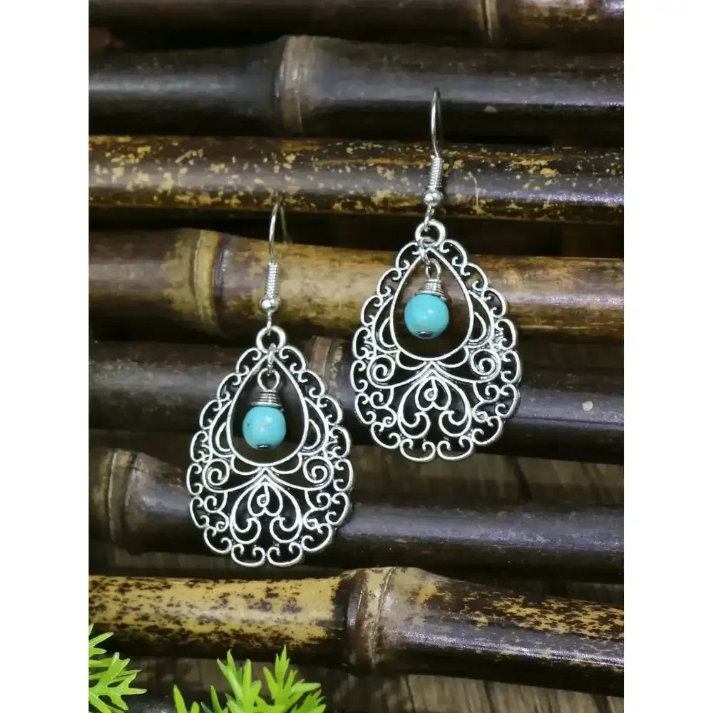Turquoise Drop Earrings and Necklace Set, Perfect Jewelry Gift Idea - The Best New Thing