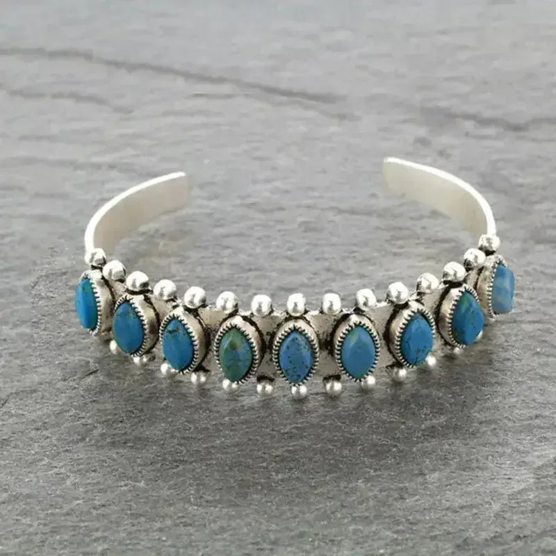 Western Turquoise Bracelet Tibet Bohemian Cuff Jewelry - The Best New Thing
