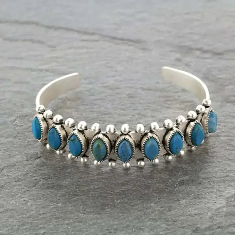 Western Turquoise Bracelet Tibet Bohemian Cuff Jewelry - The Best New Thing