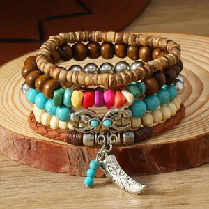 Western Fashion Country Charm Bangle Bracelets Country Style Jewelry - 5pcs multi - Jewelry