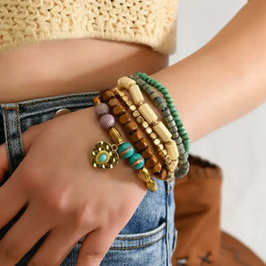 Western Fashion Country Charm Bangle Bracelets Country Style Jewelry - 6pcs style 13 - Jewelry