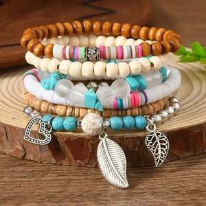 Western Fashion Country Charm Bangle Bracelets Country Style Jewelry - 6pcs style16 - Jewelry