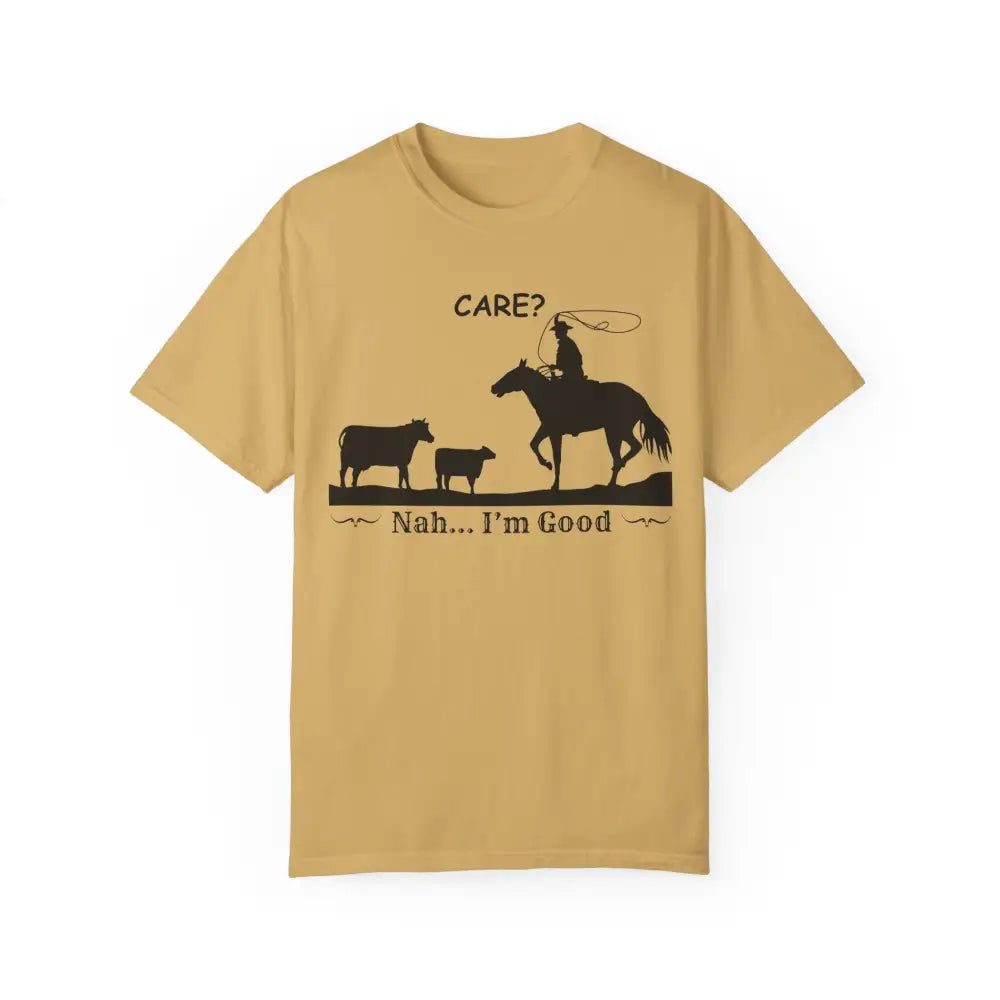 Western Rodeo T-Shirt Western Attire Roping Shirt for Men - Mustard / S - T-Shirt
