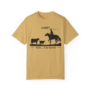 Western Rodeo T-Shirt Western Attire Roping Shirt for Men - Mustard / S - T-Shirt