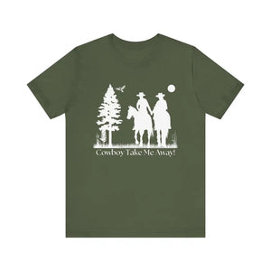 Western T-Shirt Couples Tee Country Style Women Short Sleeve Shirt Horse Lover Shirt - Military Green / XS - T-Shirt
