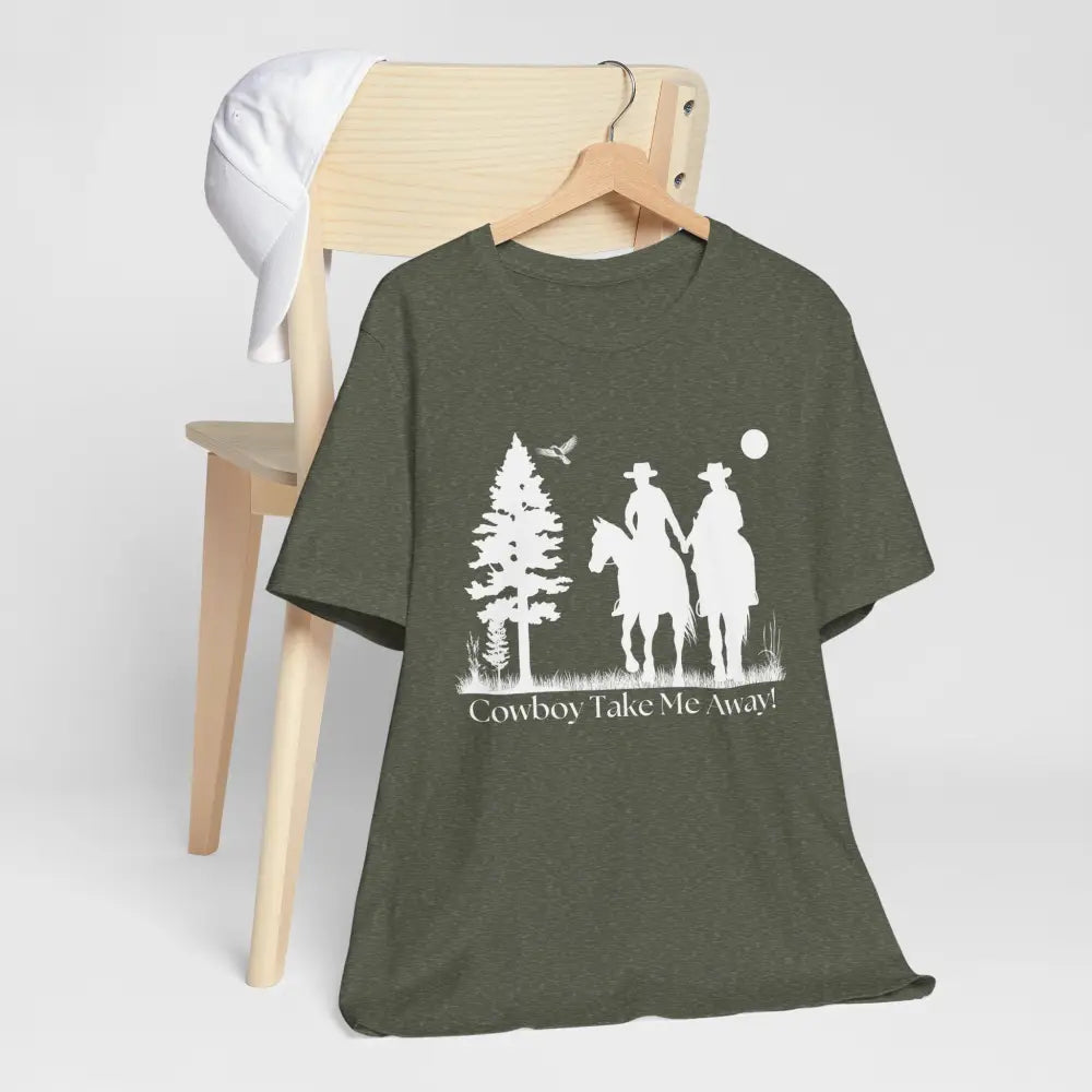 Western T-Shirt Couples Tee Country Style Women Short Sleeve Shirt Horse Lover Shirt - T-Shirt