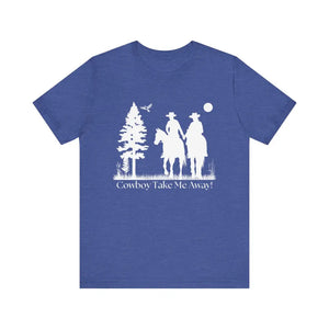 Western T-Shirt Couples Tee Country Style Women Short Sleeve Shirt Horse Lover Shirt - Heather True Royal / XS - T-Shirt