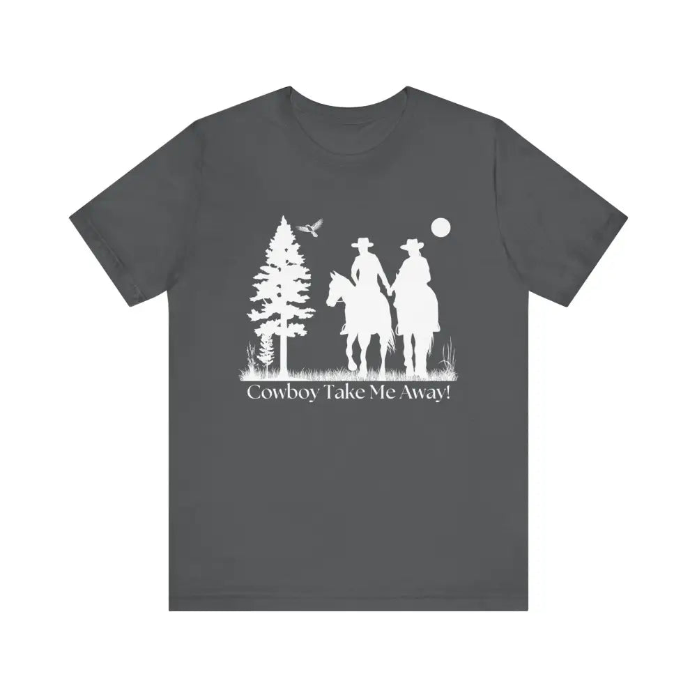 Western T-Shirt Couples Tee Country Style Women Short Sleeve Shirt Horse Lover Shirt - Asphalt / XS - T-Shirt