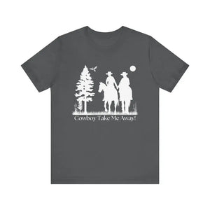 Western T-Shirt Couples Tee Country Style Women Short Sleeve Shirt Horse Lover Shirt - Asphalt / XS - T-Shirt