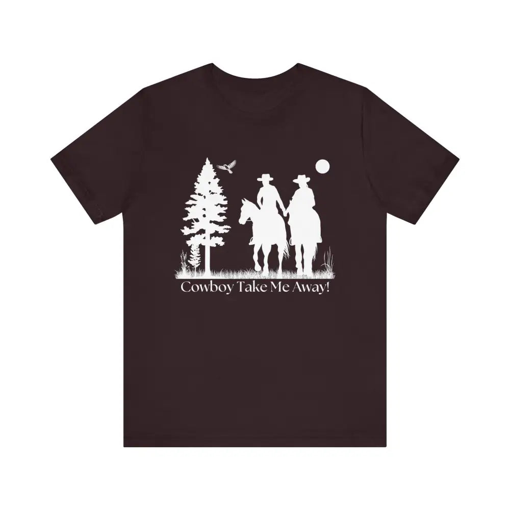 Western T-Shirt Couples Tee Country Style Women Short Sleeve Shirt Horse Lover Shirt - Oxblood Black / XS - T-Shirt