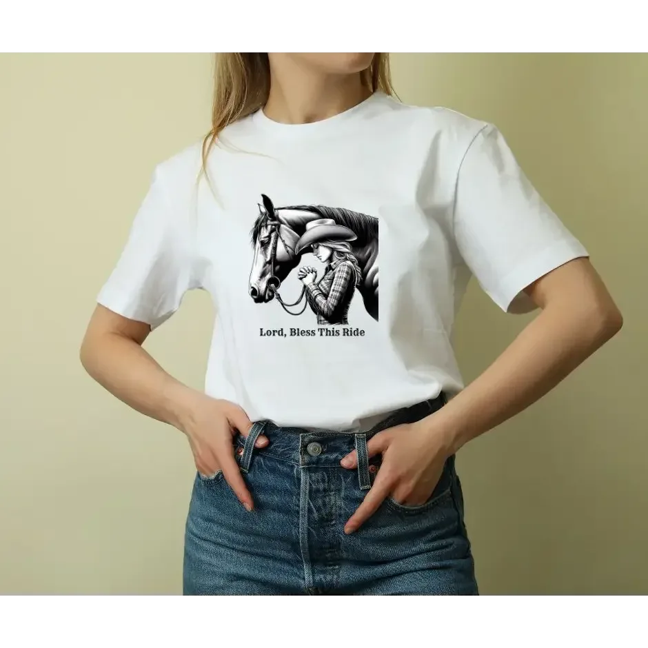 Women's Prayer T-Shirt, Equestrian Cowgirl Fashion, Western Apparel - The Best New Thing
