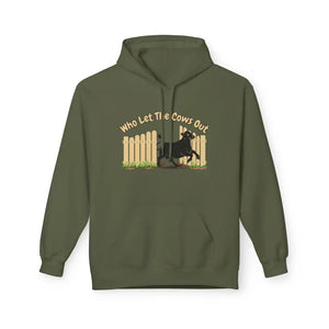 Who Let the Cows Out Farm Hoodie Rancher Apparel Family Gift Ideas - S / Military Green - Hoodie