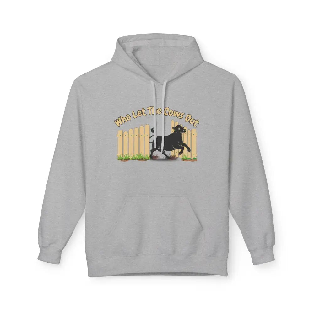 Who Let the Cows Out Farm Hoodie Rancher Apparel Family Gift Ideas - S / Sport Grey - Hoodie