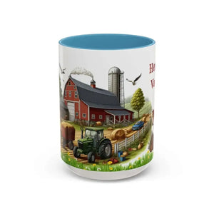 Working Farmer Coffee Mug Here’s My Vacation - 15oz / Light Blue - Mugs