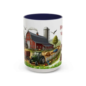 Working Farmer Coffee Mug Here’s My Vacation - 15oz / Navy - Mugs