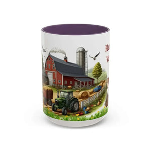 Working Farmer Coffee Mug Here’s My Vacation - 15oz / Purple - Mugs