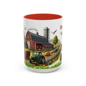 Working Farmer Coffee Mug Here’s My Vacation - 15oz / Red - Mugs