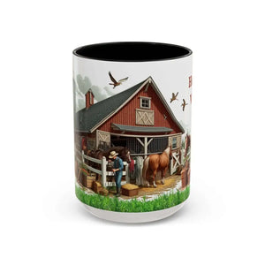 Working Rancher and Cowgirl No Vacation Coffee Mug - 15oz / Black - Mug