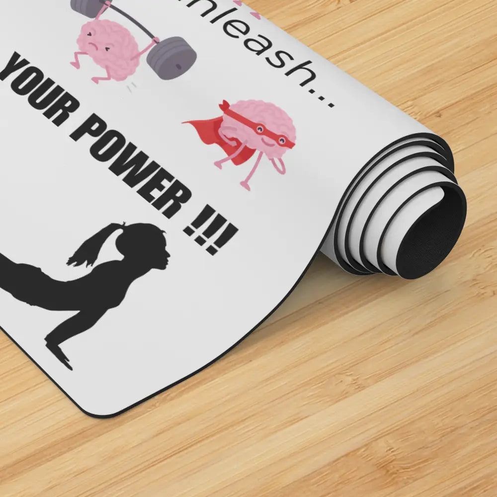 Yoga Mat Pilates Mat Fitness Mat Custom Designed Train Your Brain Workout Mat - Yoga Mat