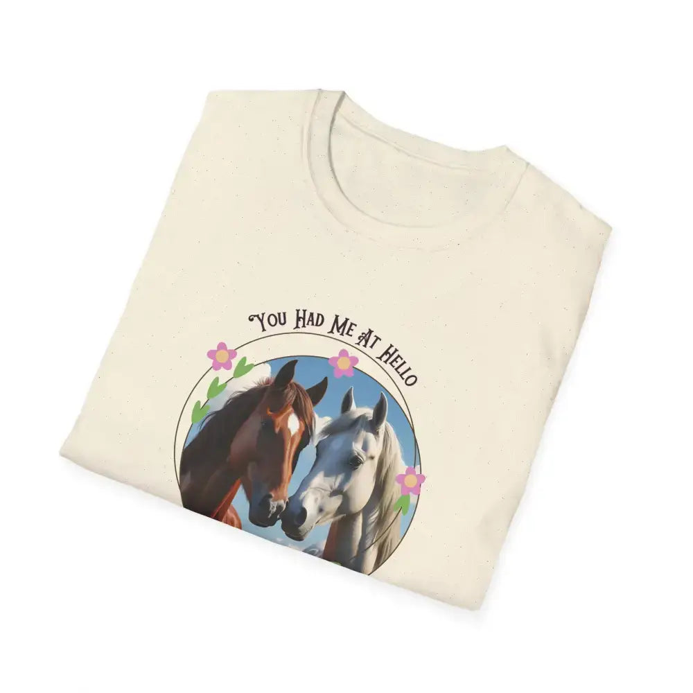 You Had Me at Hello Tee Equestrian T-Shirt Horse Lover Gift Collection 2 - Activewear