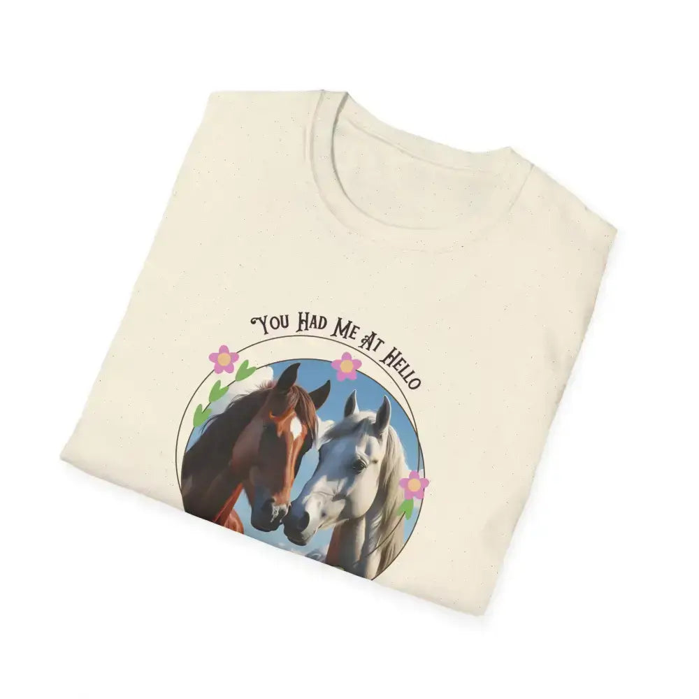 You Had Me at Hello Tee Equestrian T-Shirt Horse Lover Gift Collection 2 - Activewear