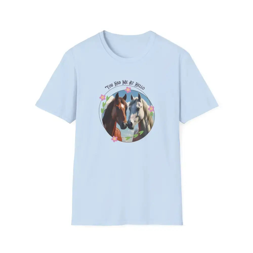 You Had Me at Hello Tee Equestrian T-Shirt Horse Lover Gift Collection 2 - Activewear