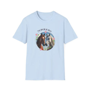 You Had Me at Hello Tee Equestrian T-Shirt Horse Lover Gift - Light Blue / S - T-Shirt