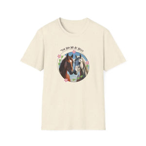 You Had Me at Hello Tee Equestrian T-Shirt Horse Lover Gift - Natural / S - T-Shirt