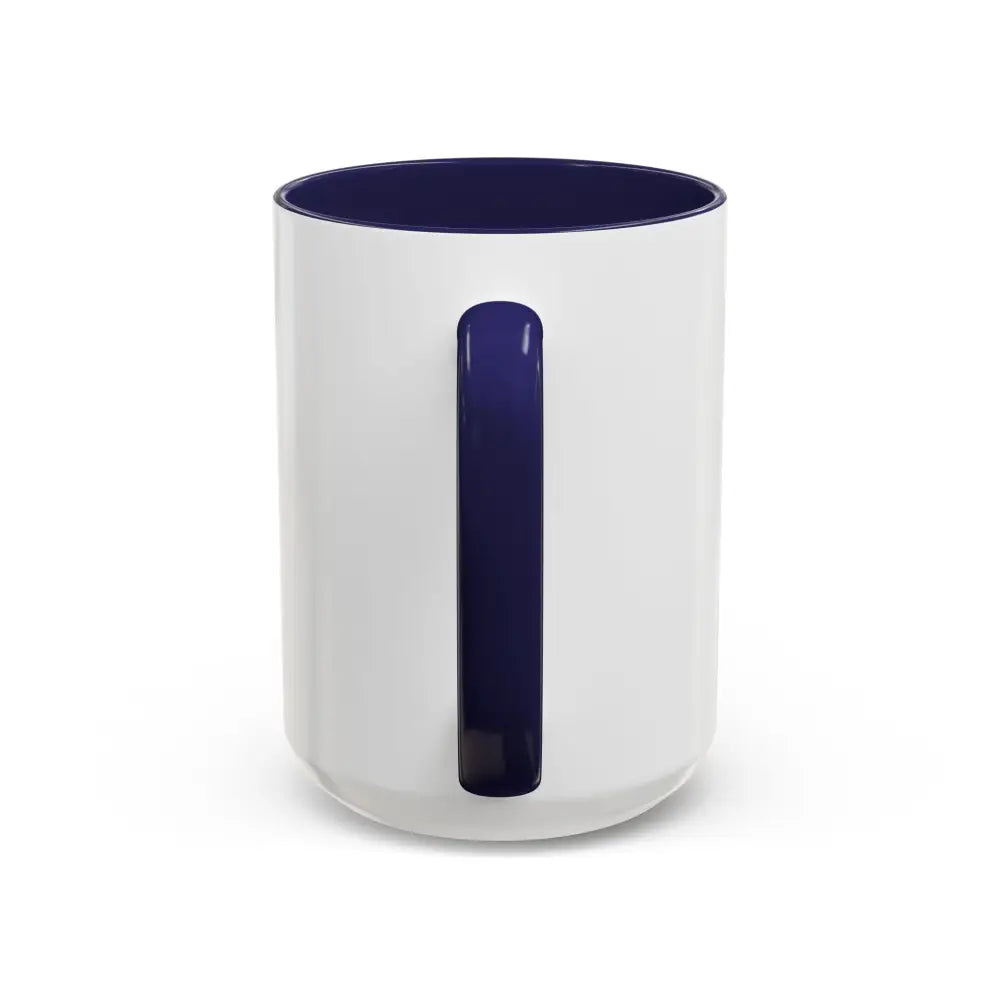White and blue glossy finish 15oz coffee mug for horse lovers