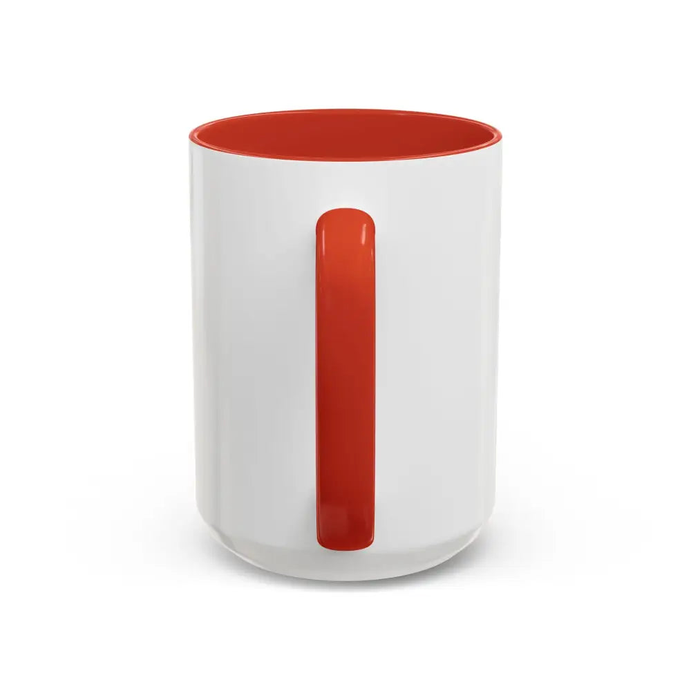 White and red glossy finish coffee mug for horse lovers, 15oz