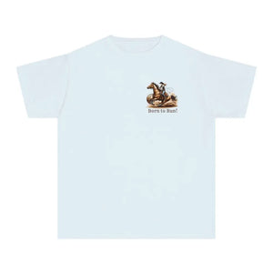 Youth Barrel Racing Tee Female Youth Barrel Racer T-Shirt - Chambray / XS - Kids clothes