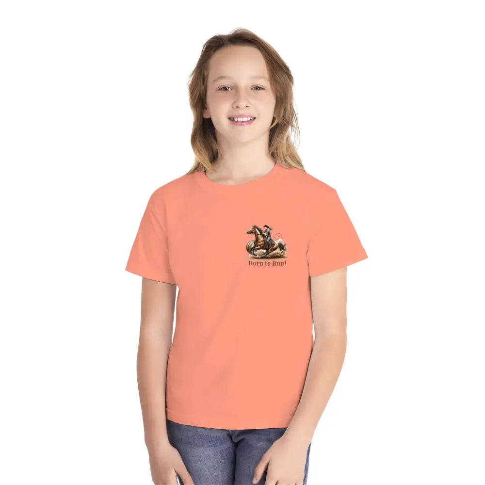 Youth Barrel Racing Tee Female Youth Barrel Racer T-Shirt - Kids clothes