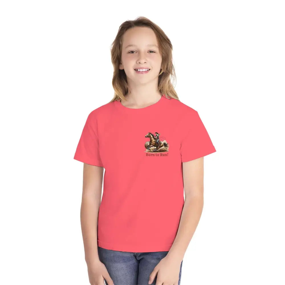 Youth Barrel Racing Tee Female Youth Barrel Racer T-Shirt - Kids clothes