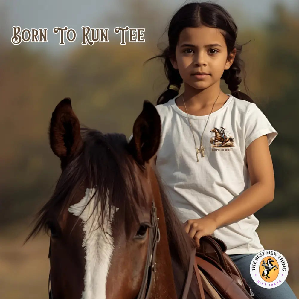 Youth Barrel Racing Tee Female Youth Barrel Racer T-Shirt - Kids clothes