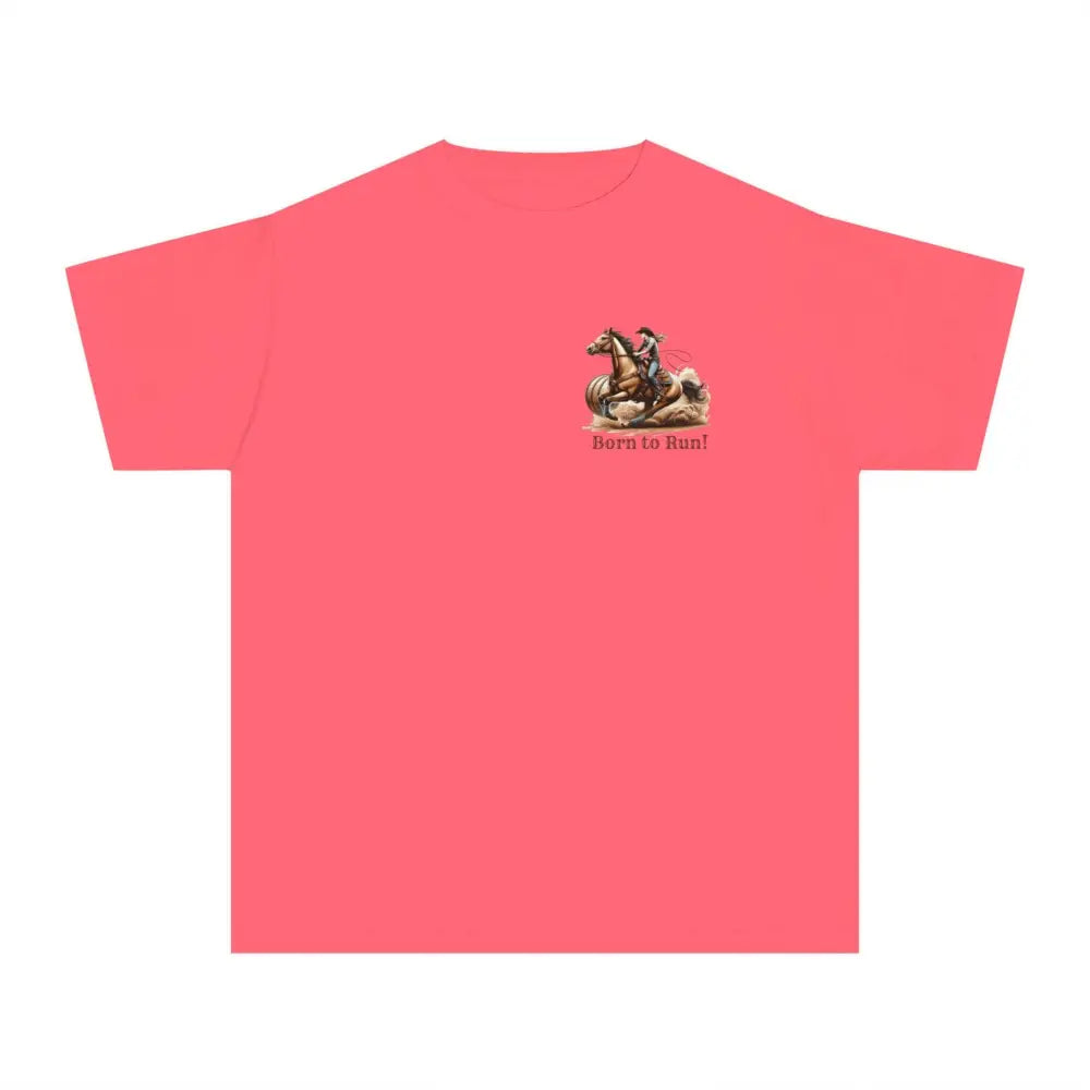 Youth Barrel Racing Tee Female Youth Barrel Racer T-Shirt - Watermelon / XS - Kids clothes