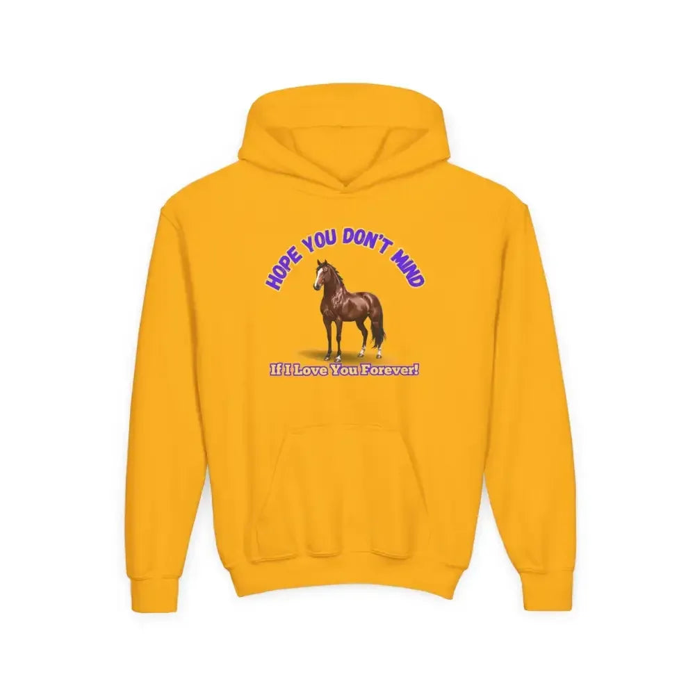 Youth Hoodie - Funny Horse Graphic, Farm Apparel Hoodie for Kids - The Best New Thing