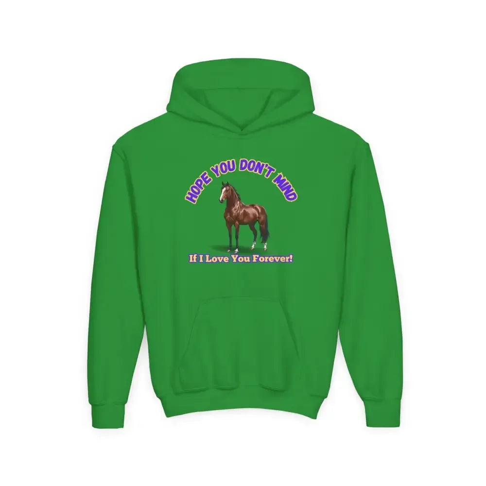 Youth Hoodie - Funny Horse Graphic, Farm Apparel Hoodie for Kids - The Best New Thing