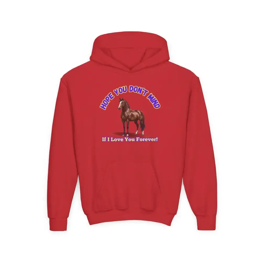 Youth Hoodie - Funny Horse Graphic, Farm Apparel Hoodie for Kids - The Best New Thing