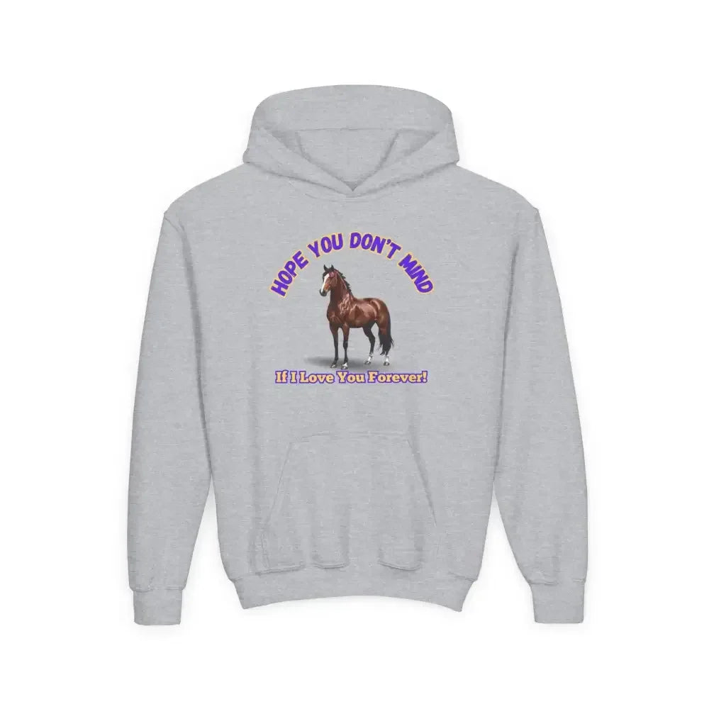 Youth Hoodie - Funny Horse Graphic, Farm Apparel Hoodie for Kids - The Best New Thing