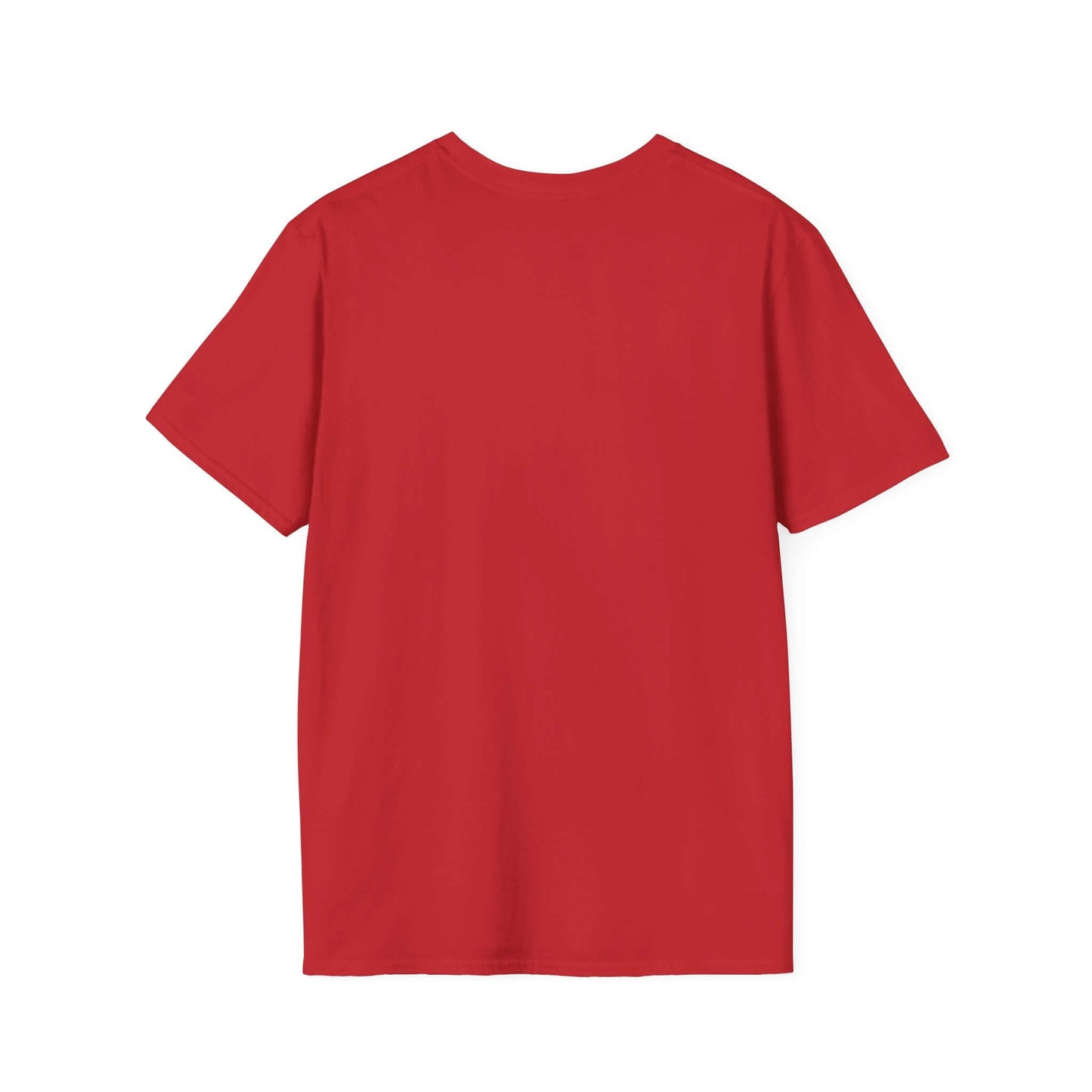 Back view of Long Live the Cowboy, Western Horse T-Shirt for Men in red color.