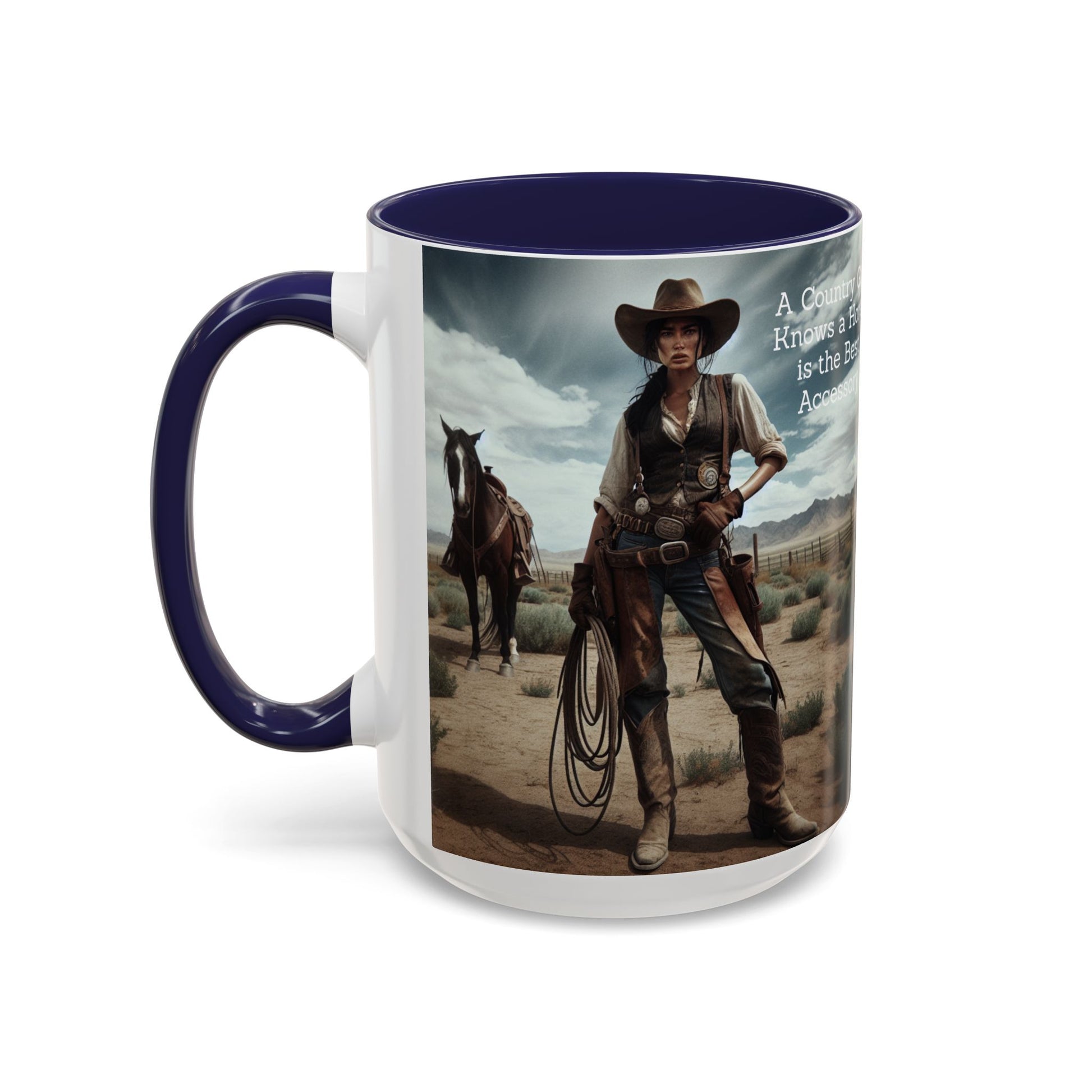 A Country Girl Knows a Horse is the Best Accessory, 15 oz mug - The Best New Thing