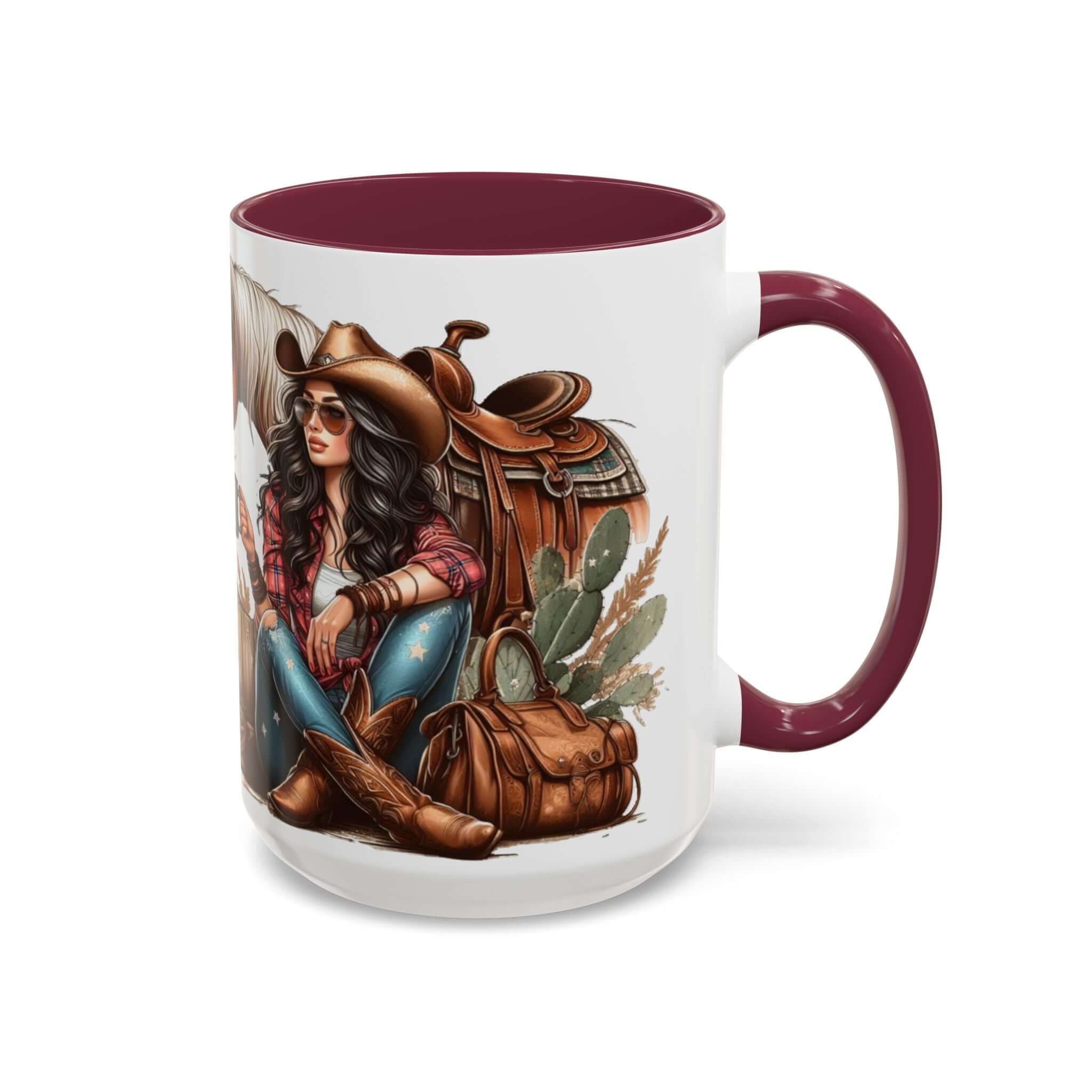 Cowgirl Tough 15oz Mug – “Spine Like a Skillet, Heart Like a Truck” Inspirational Western Gift