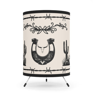 Western Cowboy Tripod Lamp — Western Printed Nightshade