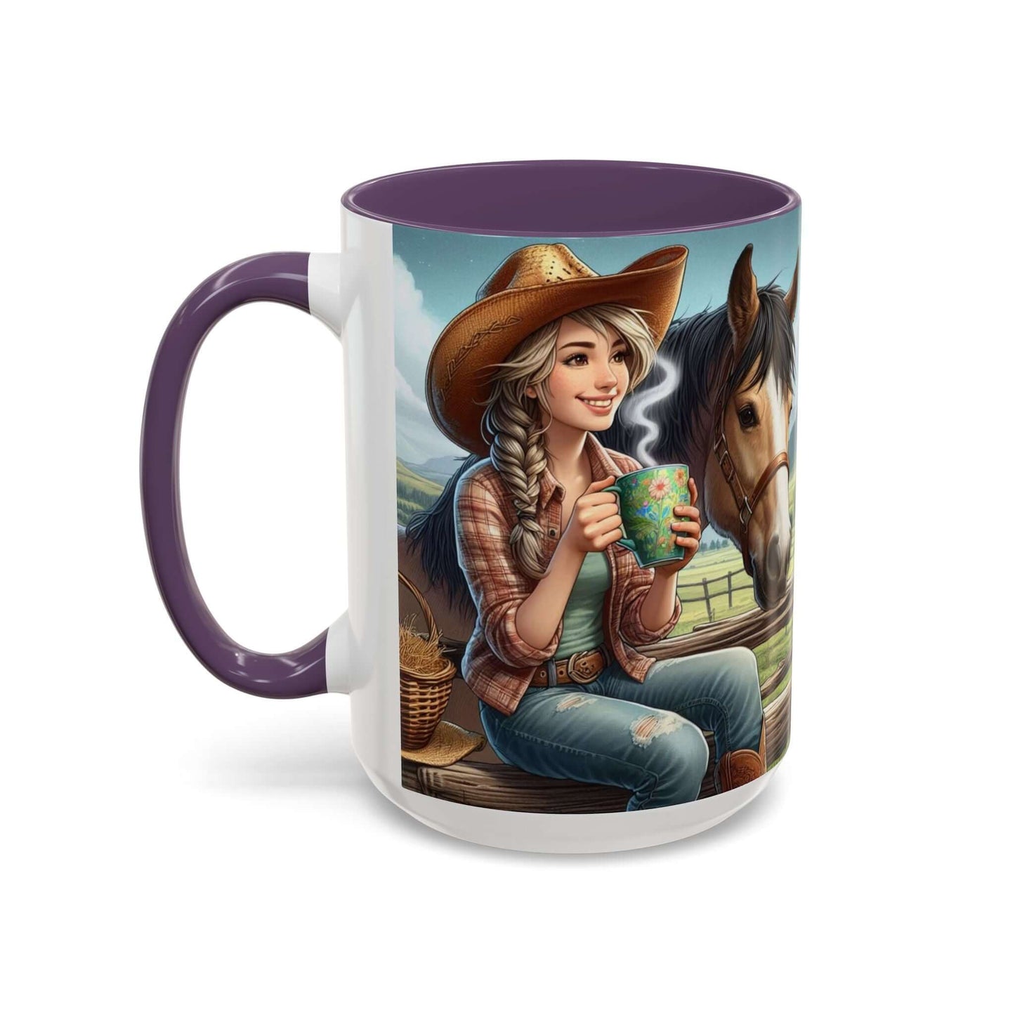 Horse Lover Coffee Mug, Coffee Lover Cup, Cowgirl Gifts