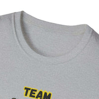 Charolais T-Shirt, close-up of the neckline and design, perfect for Charolais cattle farmers.