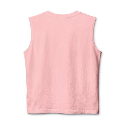 Back view of the Country Life Tank top in pink, perfect for summer fun on the farm.