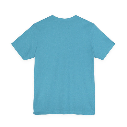 Back view of Life's A Beach Western Tee in light blue color, showcasing relaxed retail fit for cowgirl apparel.