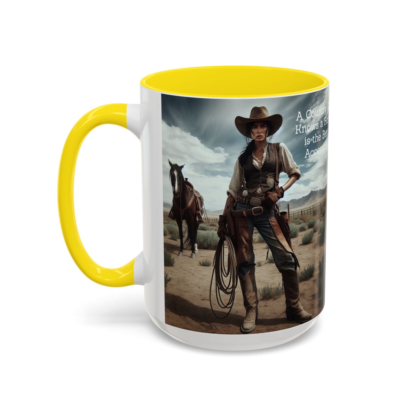 A Country Girl Knows a Horse is the Best Accessory, 15 oz mug - The Best New Thing